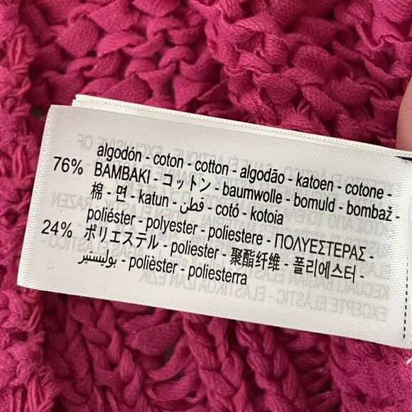 Zara Womens Pullover Sweater Pink S Crew Neck Chunky Knit 9598/135 NWT - Picture 6 of 8